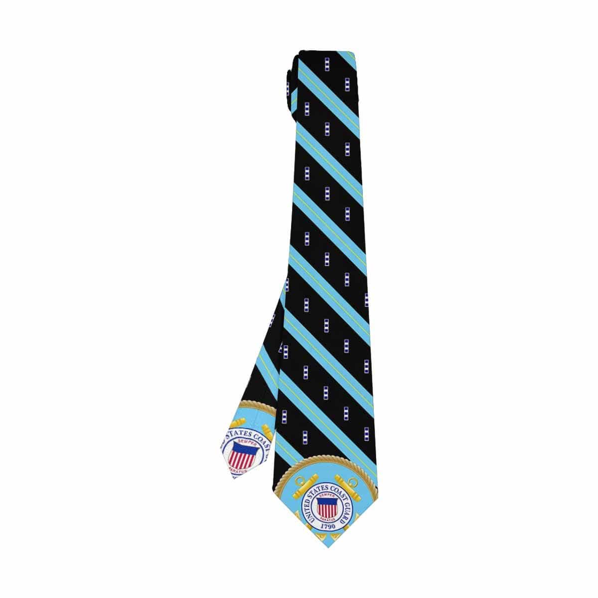 US COast Guard W-4 Officer Classic Necktie (Two Sides)-Necktie-USCG-Officer-Veterans Nation