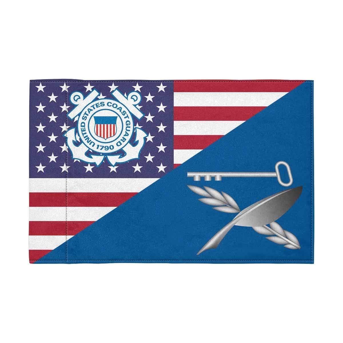 USCG CS Motorcycle Flag 9" x 6" Twin-Side Printing D01-MotorcycleFlag-USCG-Veterans Nation