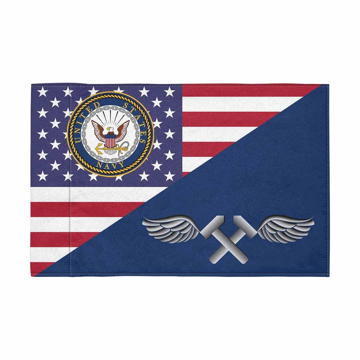 US Navy Aviation Structural Mechanic Navy AM Motorcycle Flag 9" x 6" Twin-Side Printing D01-MotorcycleFlag-Navy-Veterans Nation