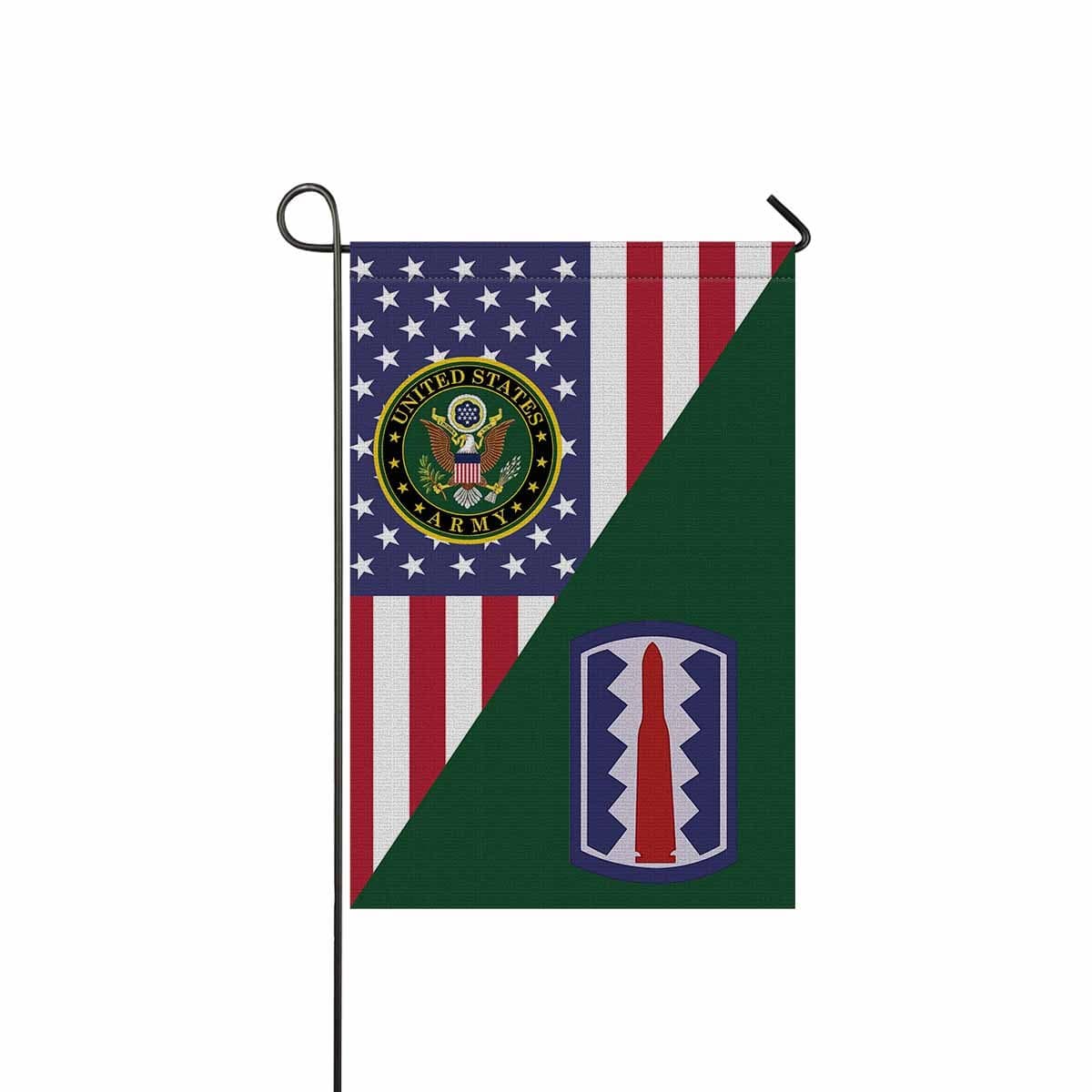 US ARMY 197TH INFANTRY BRIGADE Garden Flag/Yard Flag 12 inches x 18 inches Twin-Side Printing-GDFlag-Army-CSIB-Veterans Nation