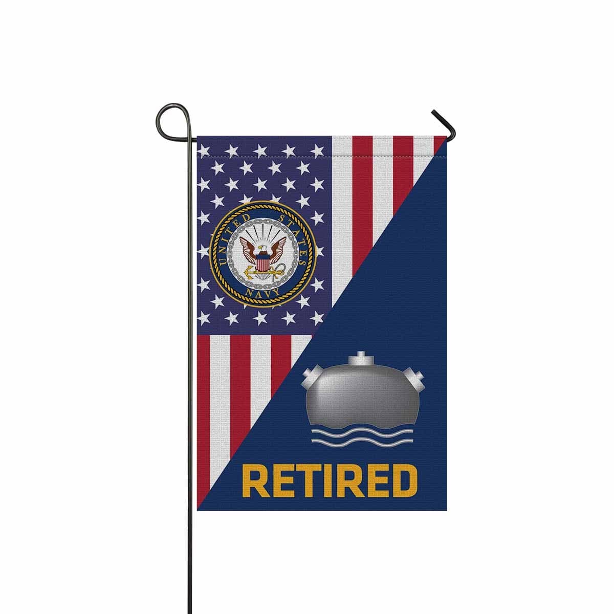 US Navy Mineman Navy MN Retired Garden Flag/Yard Flag 12 inches x 18 inches Twin-Side Printing-GDFlag-Navy-Rate-Veterans Nation