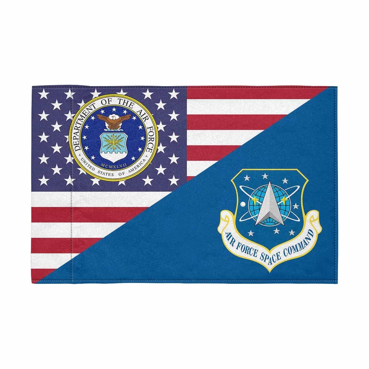 US Air Force Space Command Motorcycle Flag 9" x 6" Twin-Side Printing D01-MotorcycleFlag-USAF-Veterans Nation