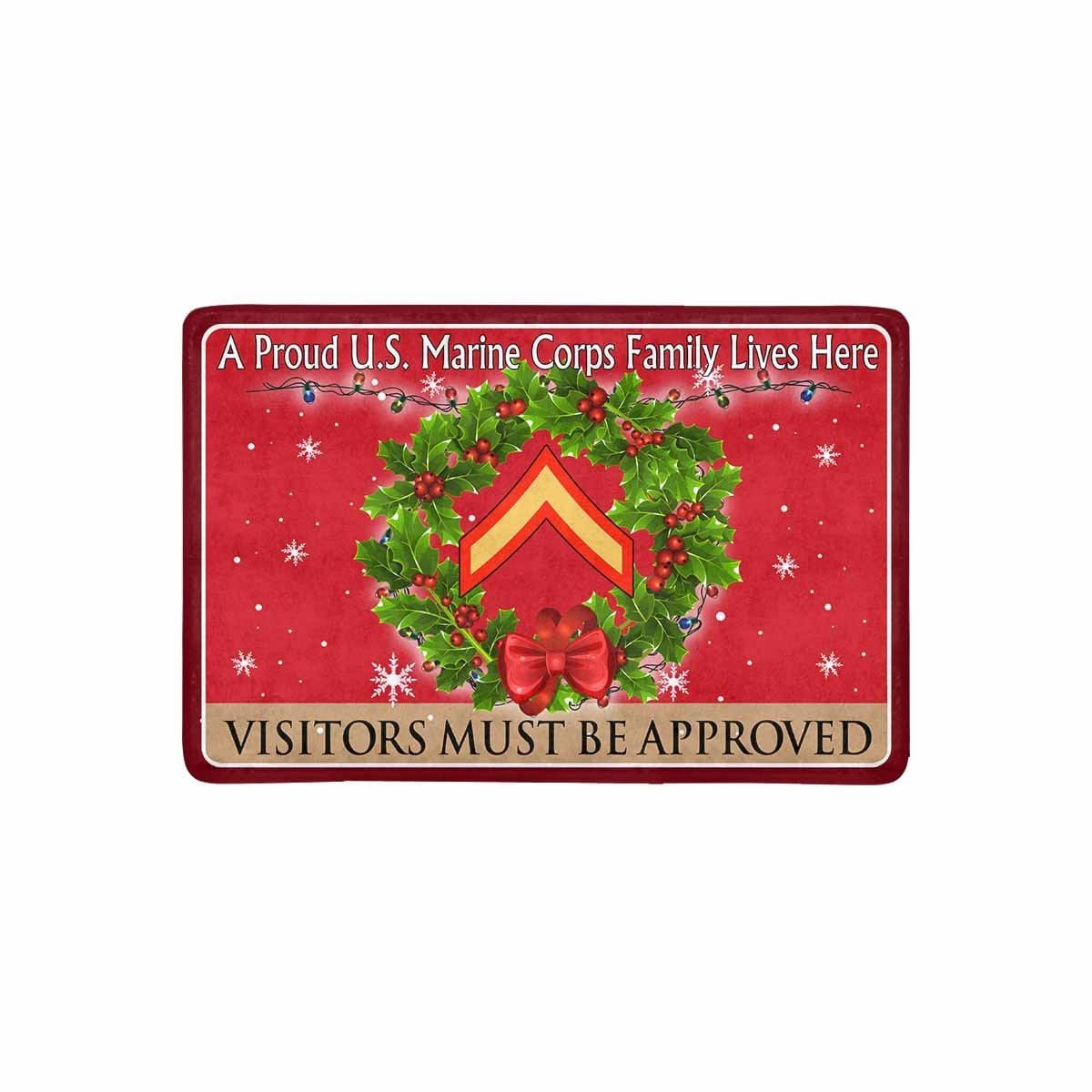 USMC E-2 Private First Class E2 PFC Ranks - Visitors must be approved-Doormat-USMC-Ranks-Veterans Nation