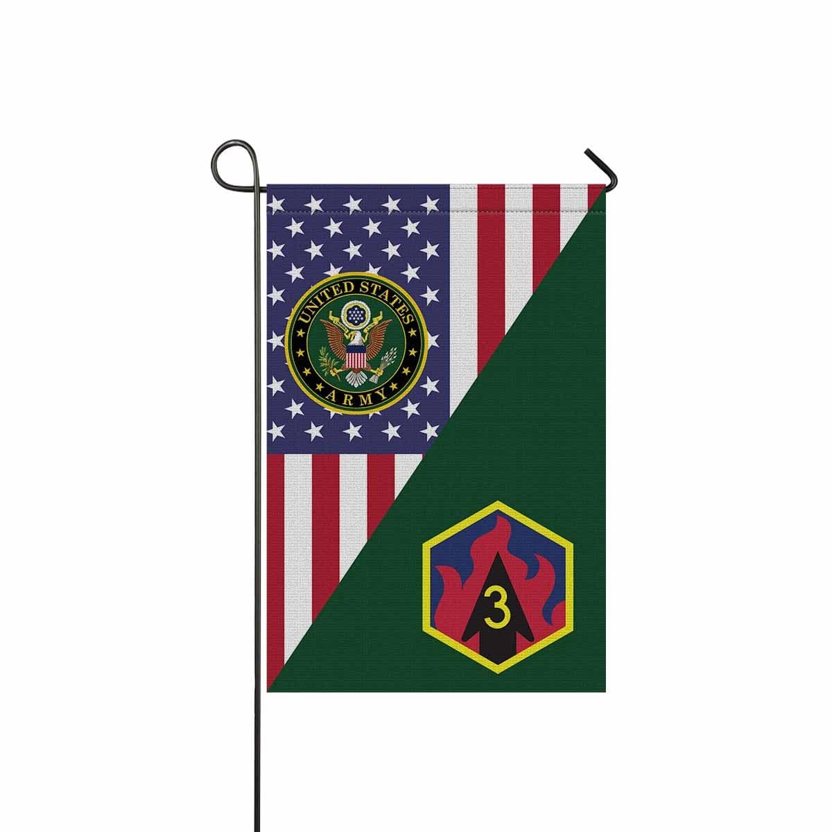 US ARMY 3RD CHEMICAL BRIGADE Garden Flag/Yard Flag 12 inches x 18 inches Twin-Side Printing-GDFlag-Army-CSIB-Veterans Nation