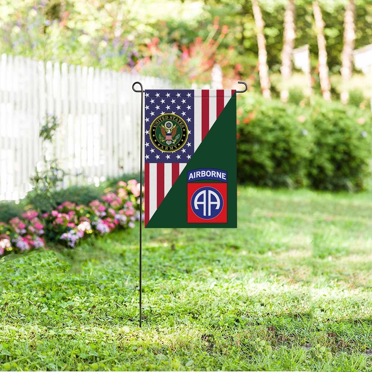 US ARMY 82ND AIRBORNE DIVISION Garden Flag/Yard Flag 12 inches x 18 inches Twin-Side Printing-GDFlag-Army-CSIB-Veterans Nation