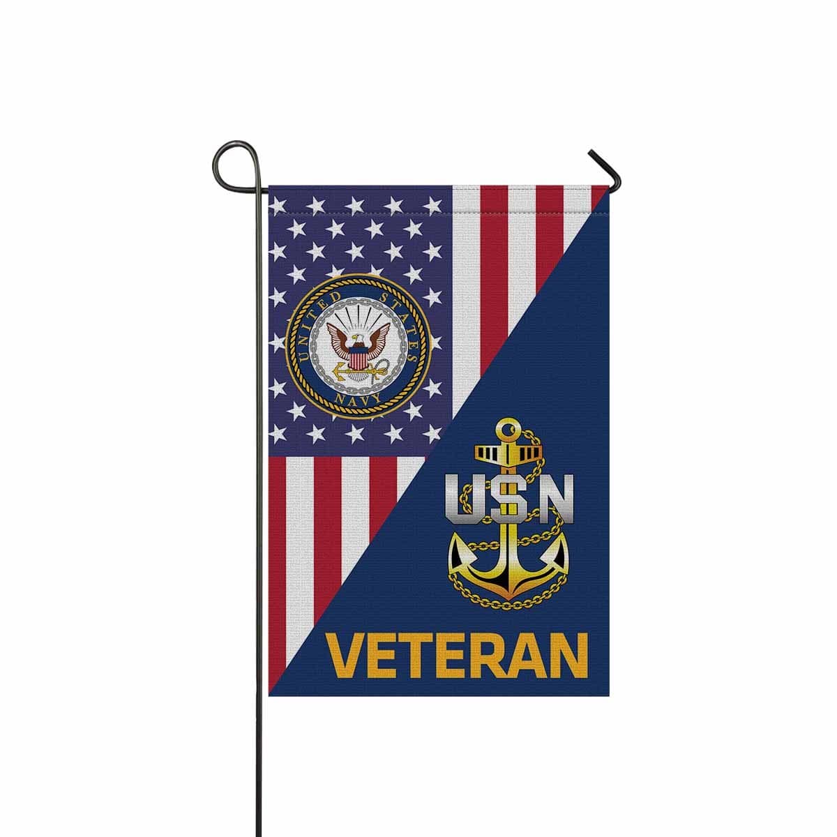 US Navy E-7 Chief Petty Officer E7 CPO Senior Noncommissioned Officer Collar Device Veteran Garden Flag/Yard Flag 12 inches x 18 inches Twin-Side Printing-GDFlag-Navy-Collar-Veterans Nation