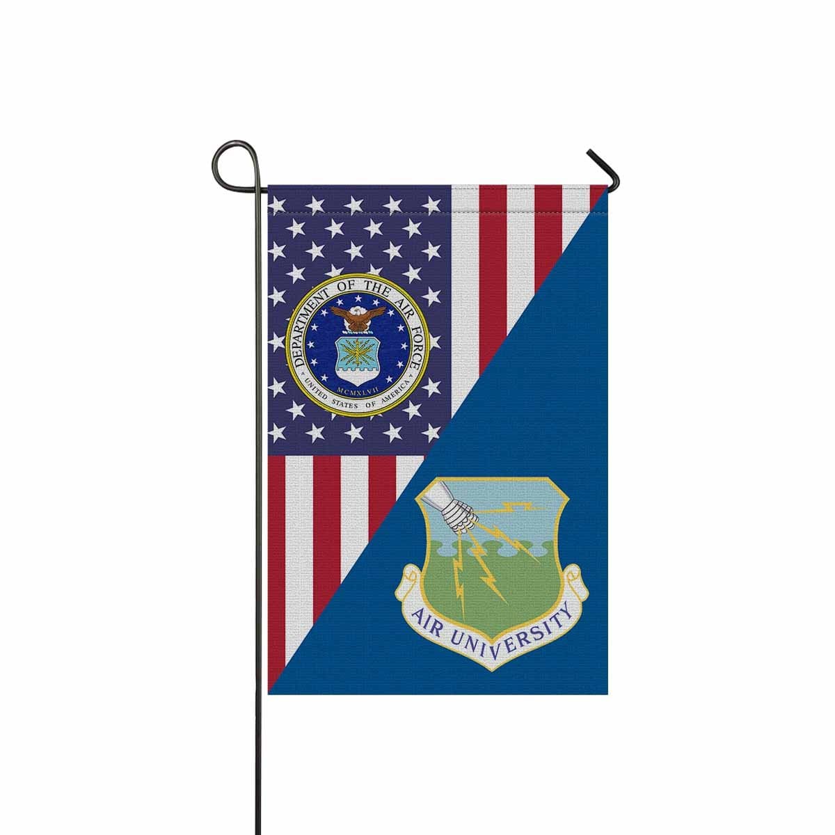 US Air Force Air University Garden Flag/Yard Flag 12 inches x 18 inches Twin-Side Printing-GDFlag-USAF-Shield-Veterans Nation