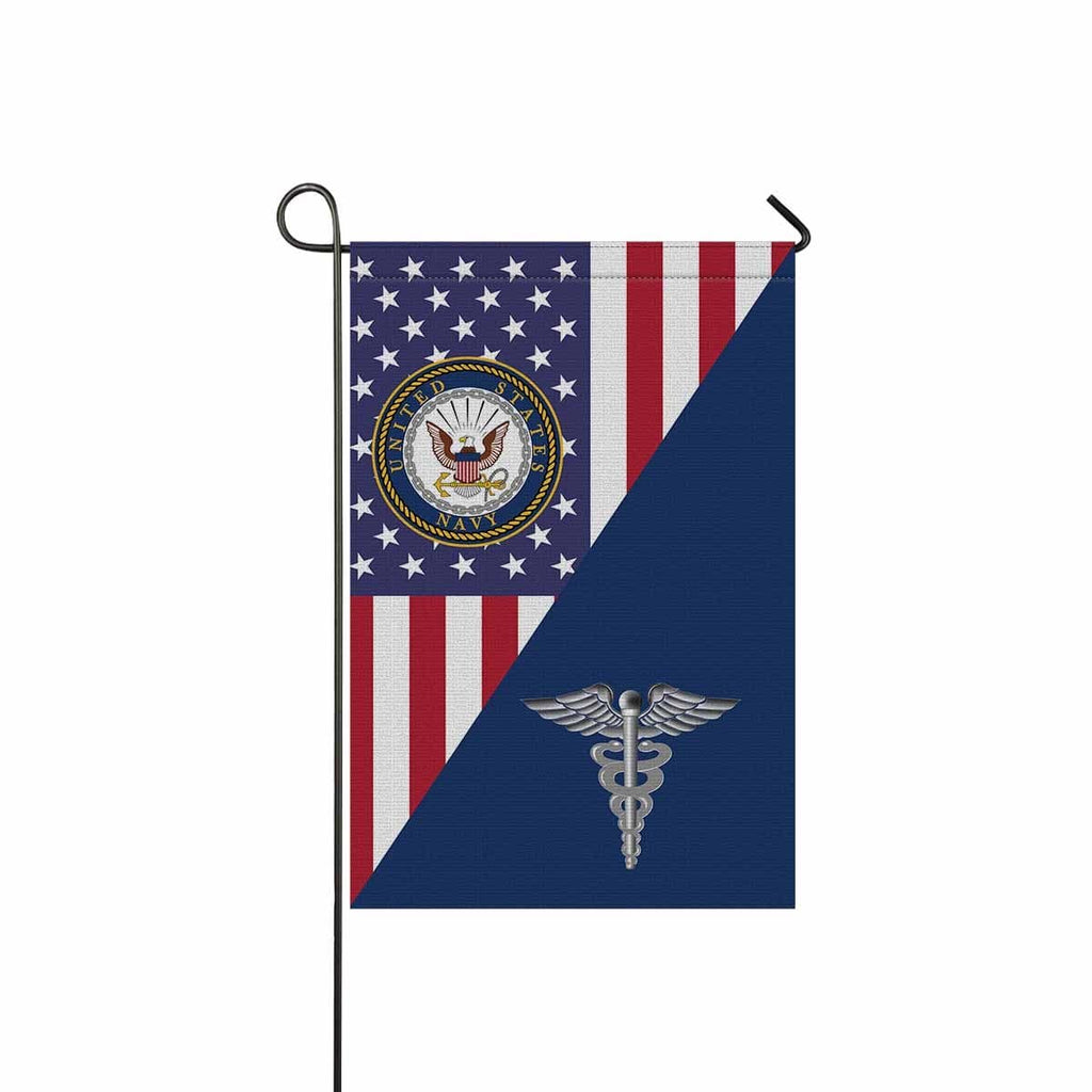 US Navy Hospital Corpsman Navy HM Garden Flag/Yard Flag 12 inches x 18 inches Twin-Side Printing-GDFlag-Navy-Rate-Veterans Nation