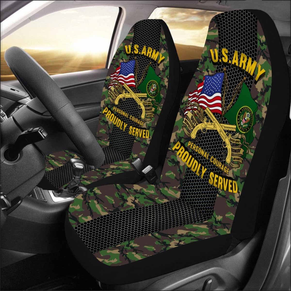 U.S. Army Military Police Corps Car Seat Covers (Set of 2)-SeatCovers-Army-Branch-Veterans Nation