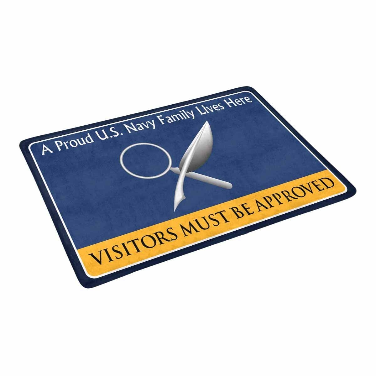 Navy Intelligence Specialist Navy IS Family Doormat - Visitors must be approved (23,6 inches x 15,7 inches)-Doormat-Navy-Rate-Veterans Nation