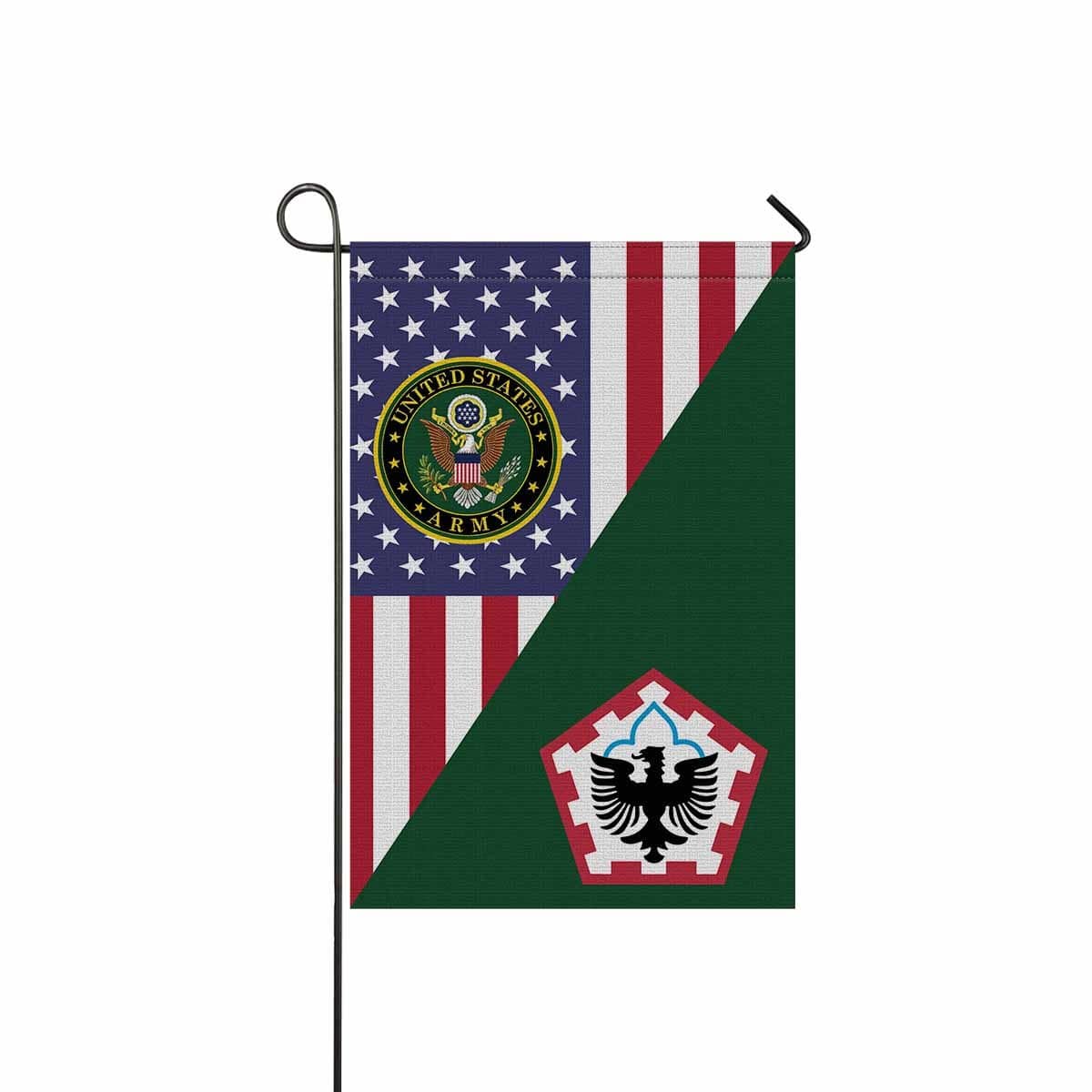 US ARMY 555TH ENGINEER BRIGADE Garden Flag/Yard Flag 12 inches x 18 inches Twin-Side Printing-GDFlag-Army-CSIB-Veterans Nation