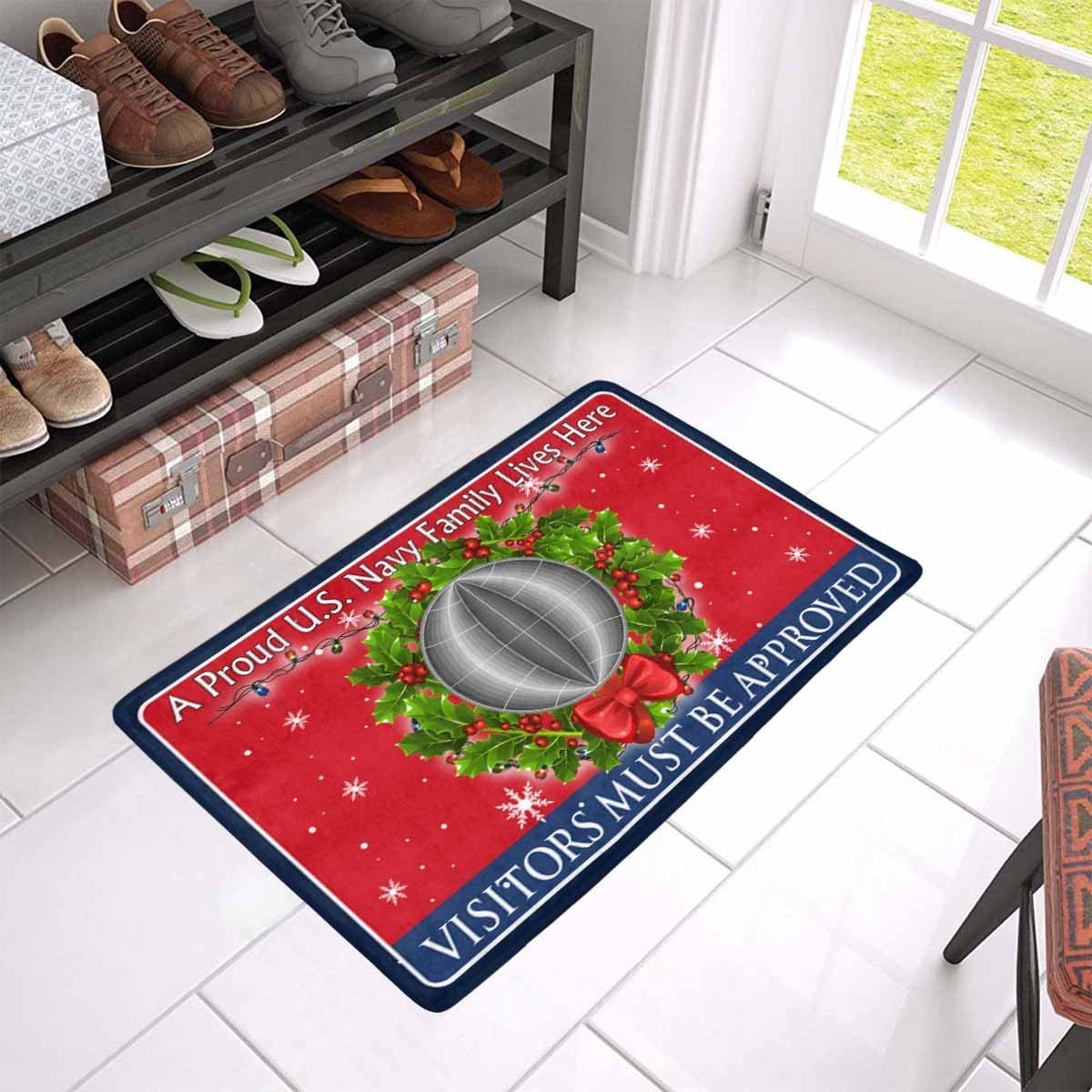 U.S Navy Electrician's mate Navy EM - Visitors must be approved - Christmas Doormat-Doormat-Navy-Rate-Veterans Nation