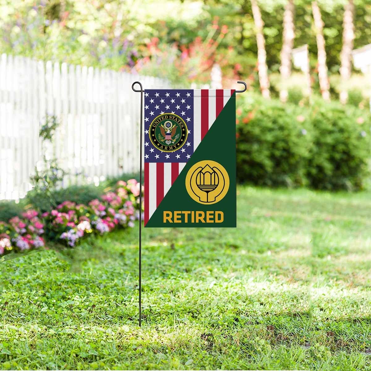 US Army Chaplain Assistant Retired Garden Flag/Yard Flag 12 Inch x 18 Inch Twin-Side Printing-GDFlag-Army-Branch-Veterans Nation