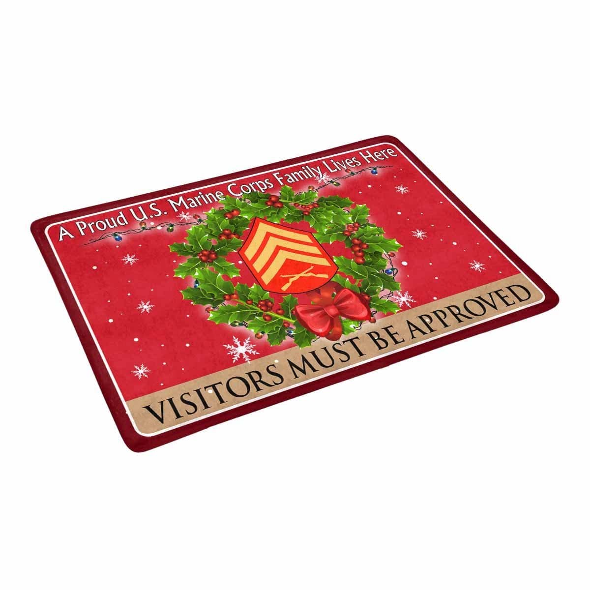 USMC E-5 Sergeant E5 Sgt USMC Noncommissioned Officer Ranks - Visitors must be approved-Doormat-USMC-Ranks-Veterans Nation