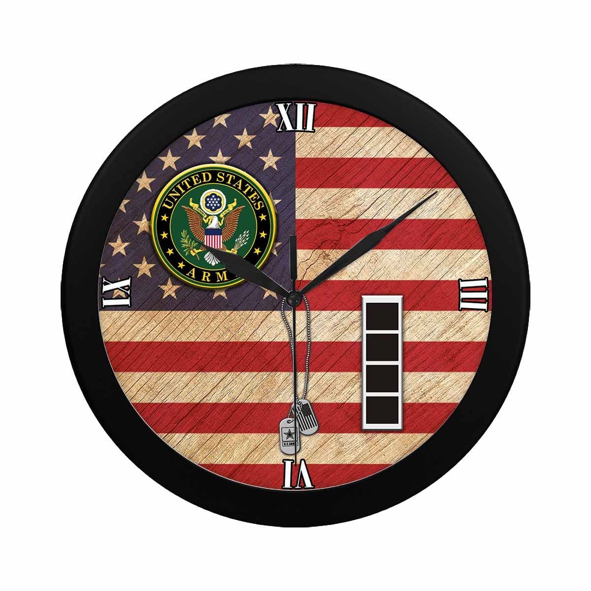 US Army W-4 Chief Warrant Officer 4 W4 CW4 Wall Clock-WallClocks-Army-Ranks-Veterans Nation