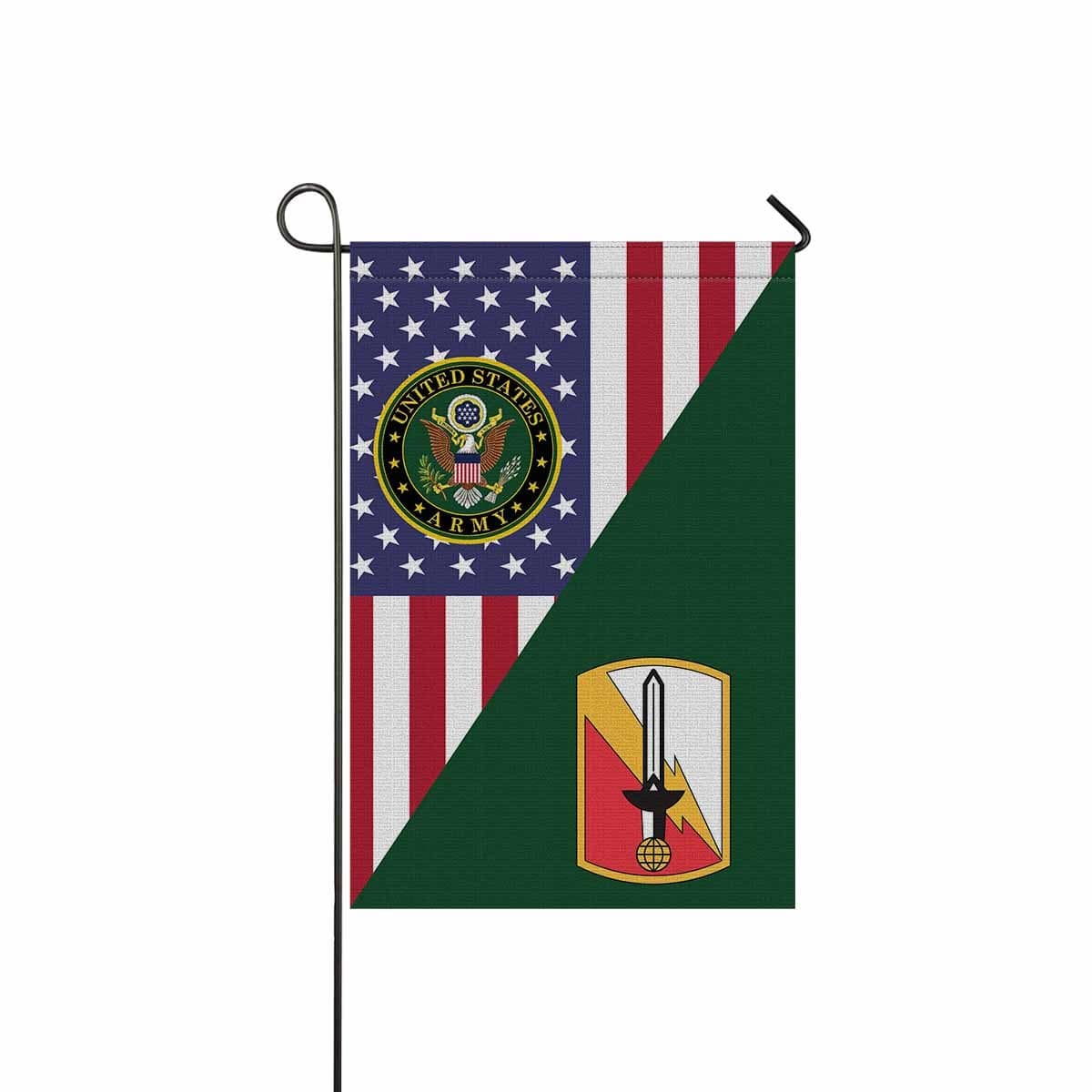 US ARMY 21ST SIGNAL BRIGADE Garden Flag/Yard Flag 12 inches x 18 inches Twin-Side Printing-GDFlag-Army-CSIB-Veterans Nation