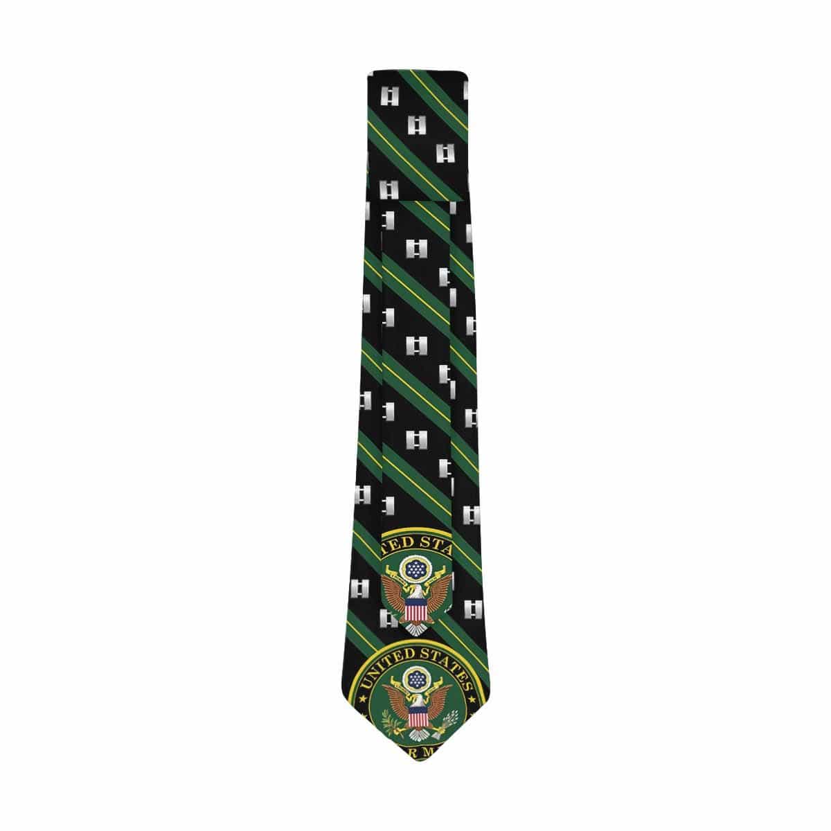 US Army O-3 Classic Necktie (Two Sides)-Necktie-Army-Ranks-Veterans Nation