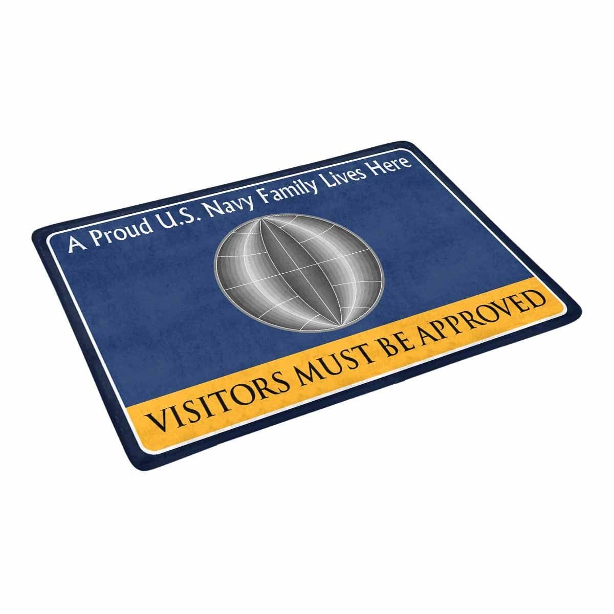 U.S Navy Electrician's mate Navy EM Family Doormat - Visitors must be approved (23,6 inches x 15,7 inches)-Doormat-Navy-Rate-Veterans Nation