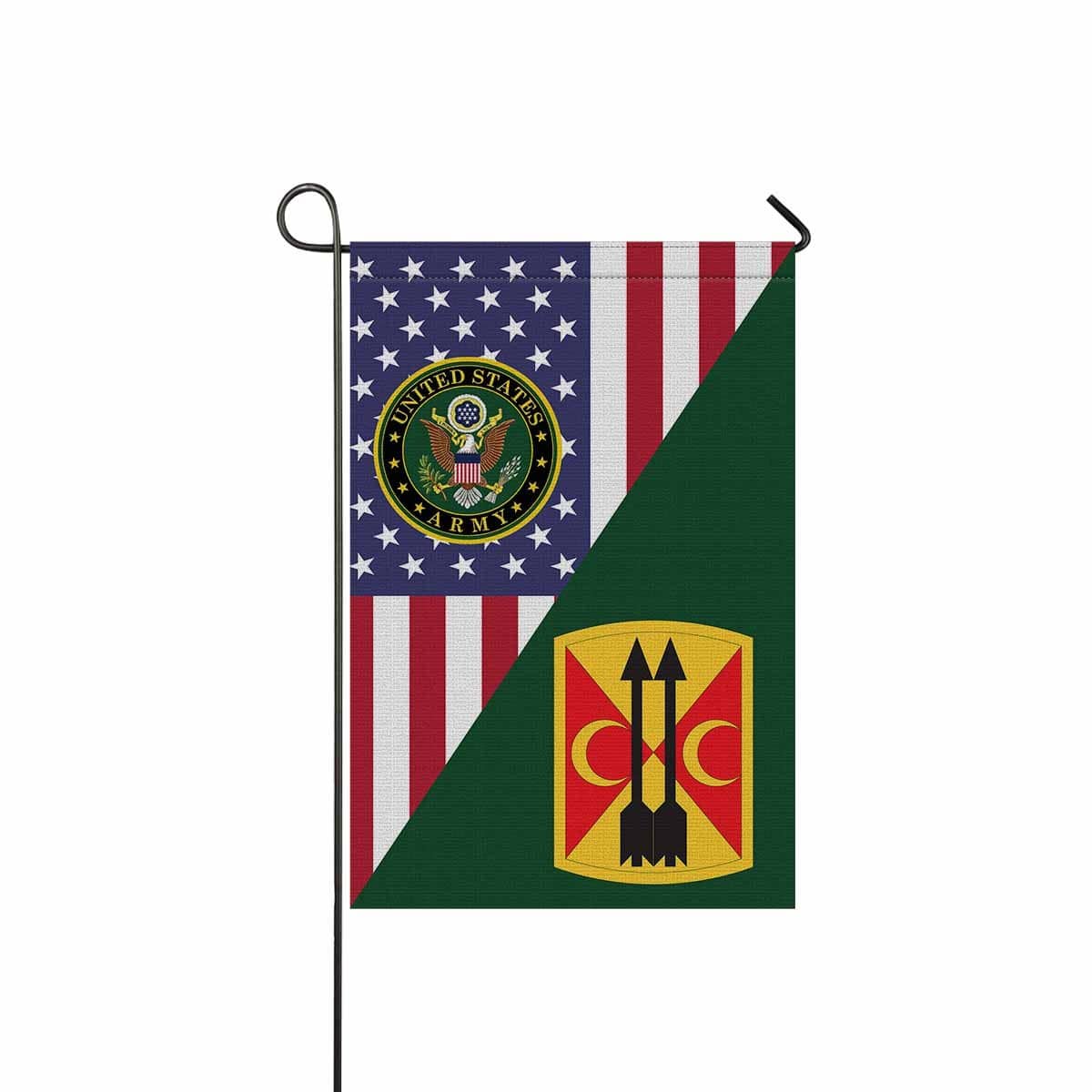 US ARMY 212 FIRES BRIGADE Garden Flag/Yard Flag 12 inches x 18 inches Twin-Side Printing-GDFlag-Army-CSIB-Veterans Nation