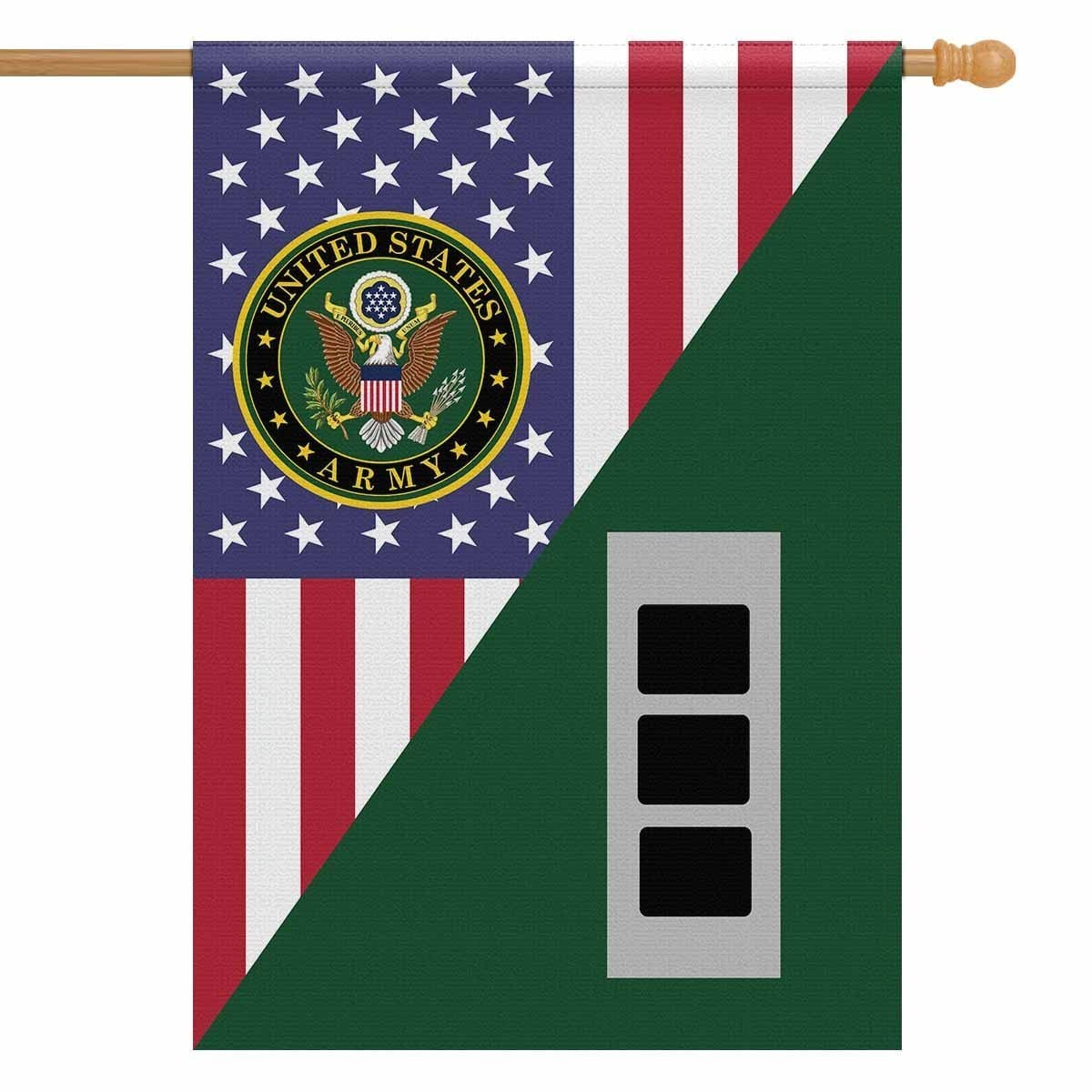 US Army Insignia With America Flag House Flag 28 Inch x 40 Inch Twin-Side Printing-HouseFlag-Army-Veterans Nation