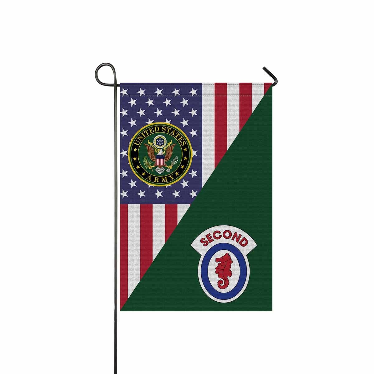 US ARMY 2ND ENGINEER BRIGADE Garden Flag/Yard Flag 12 inches x 18 inches Twin-Side Printing-GDFlag-Army-CSIB-Veterans Nation