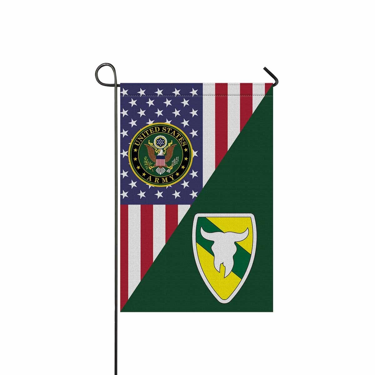 US ARMY 163 ARMORED BRIGADE Garden Flag/Yard Flag 12 inches x 18 inches Twin-Side Printing-GDFlag-Army-CSIB-Veterans Nation