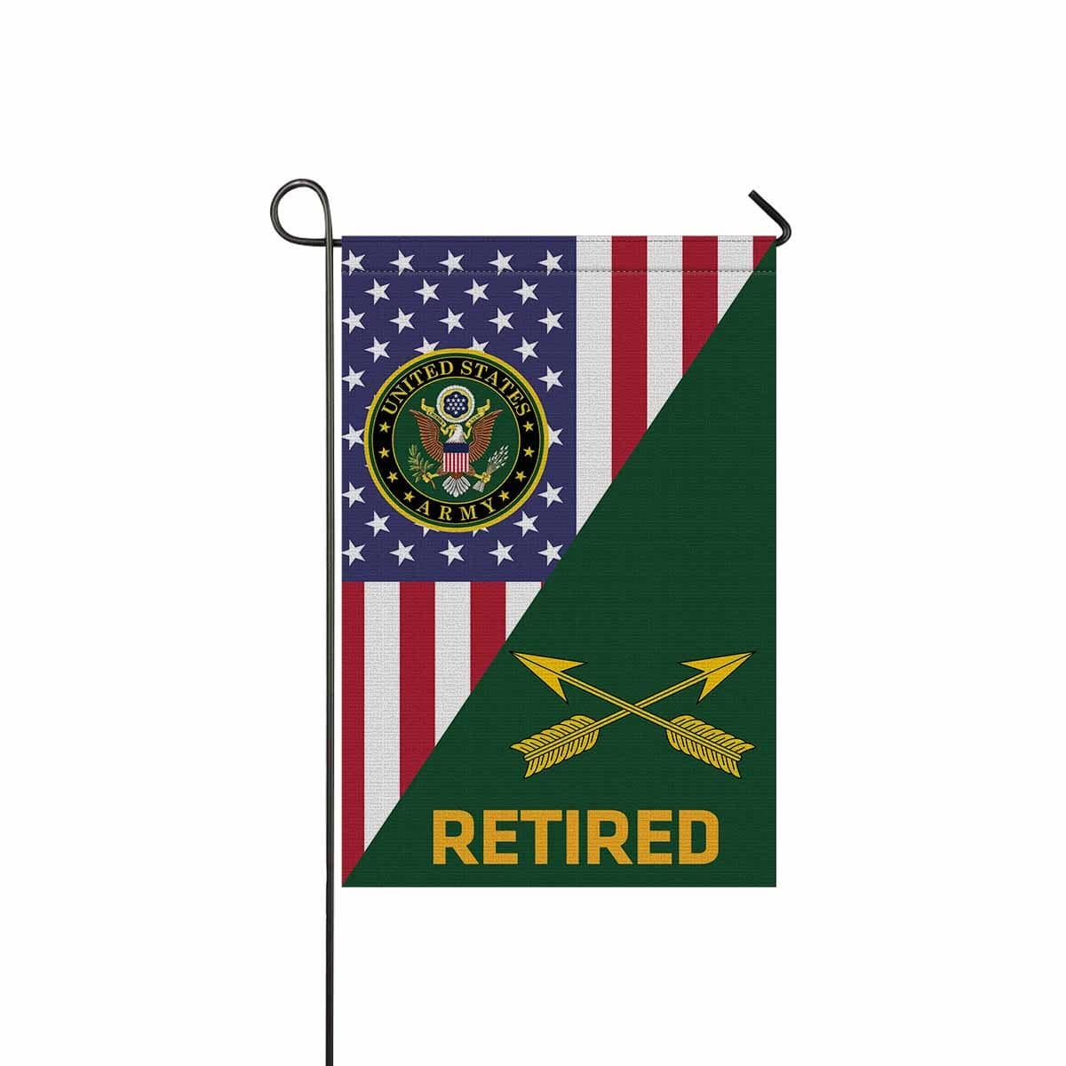 U.S. Army Special Forces (USASFC) Retired Garden Flag/Yard Flag 12 Inch x 18 Inch Twin-Side Printing-GDFlag-Army-Branch-Veterans Nation