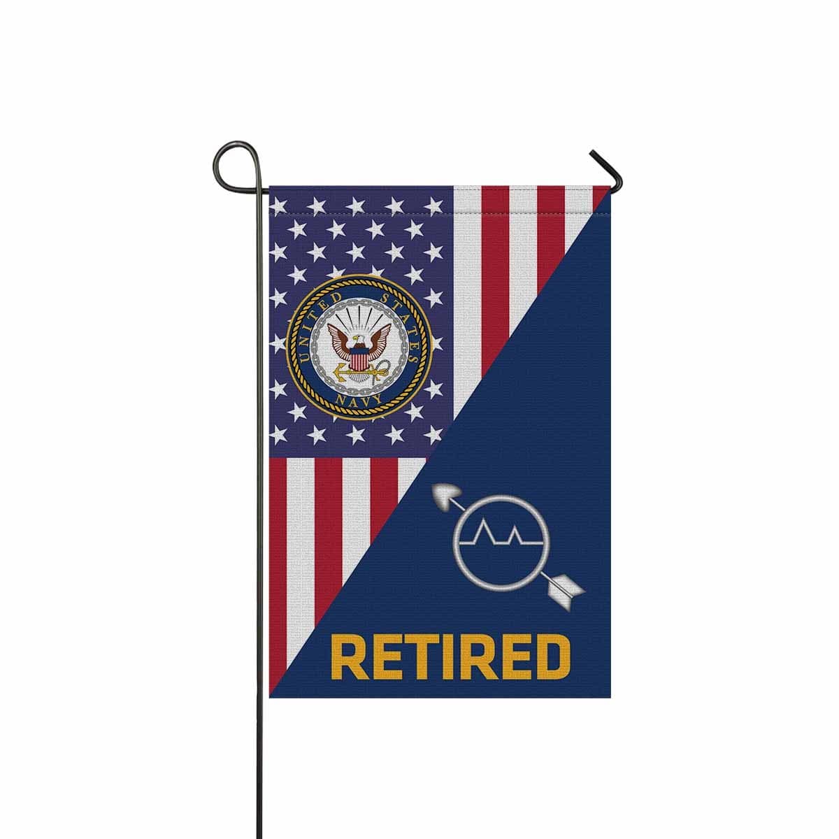 US Navy Operations specialist Navy OS Retired Garden Flag/Yard Flag 12 inches x 18 inches Twin-Side Printing-GDFlag-Navy-Rate-Veterans Nation