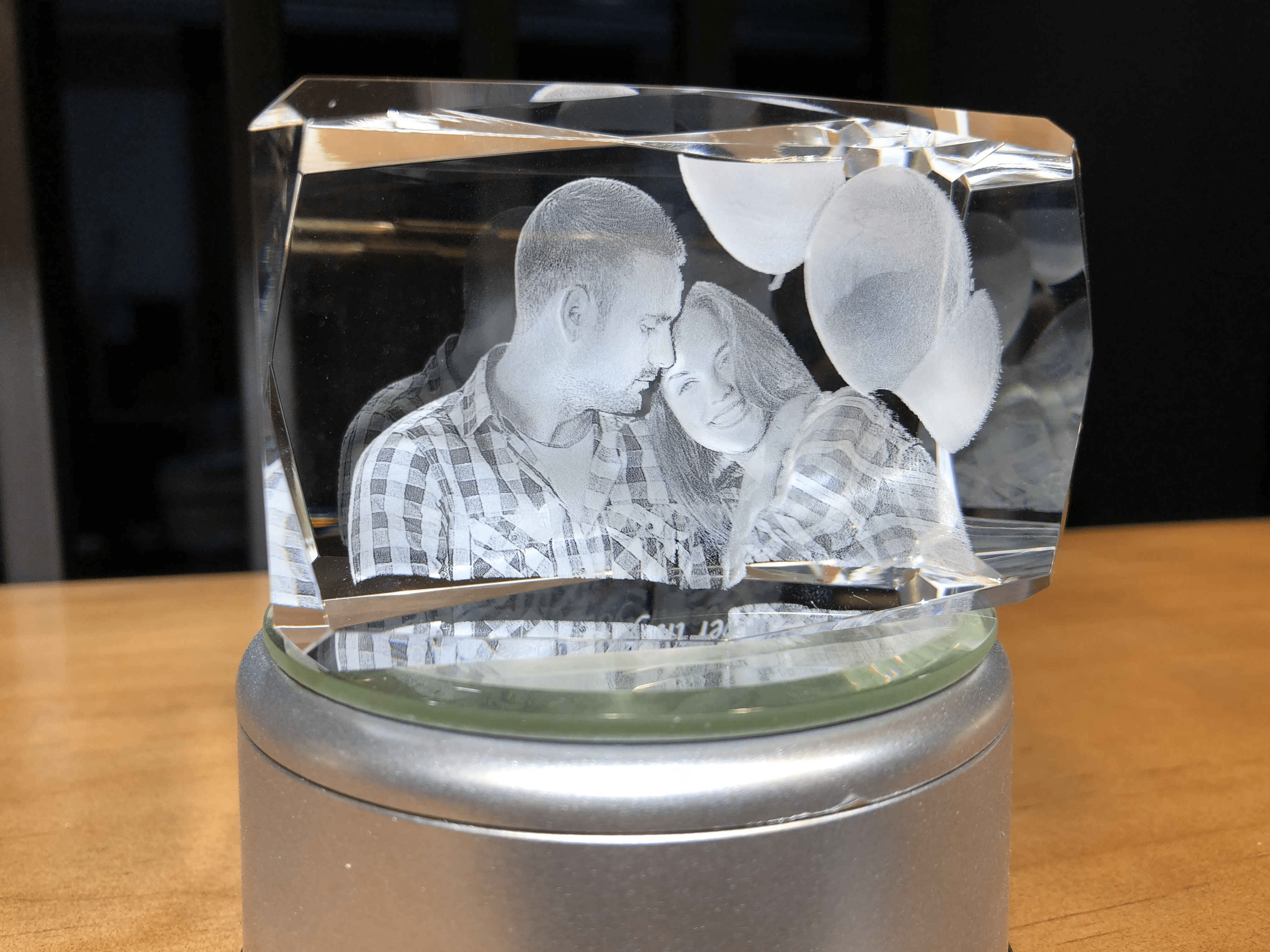 Personalized Custom 2D-3D Photo Engraving Crystal-Veterans Nation
