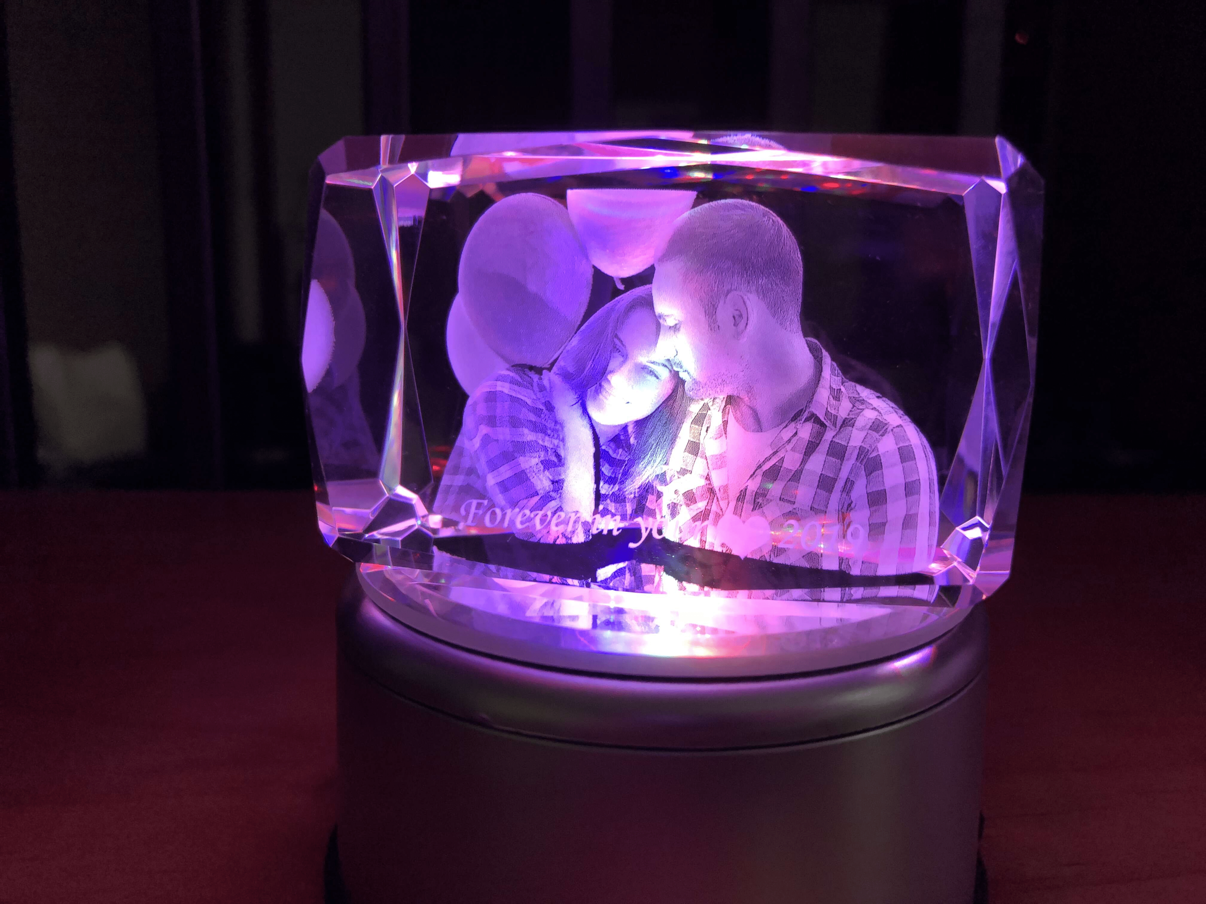 Personalized Custom 2D-3D Photo Engraving Crystal-Veterans Nation