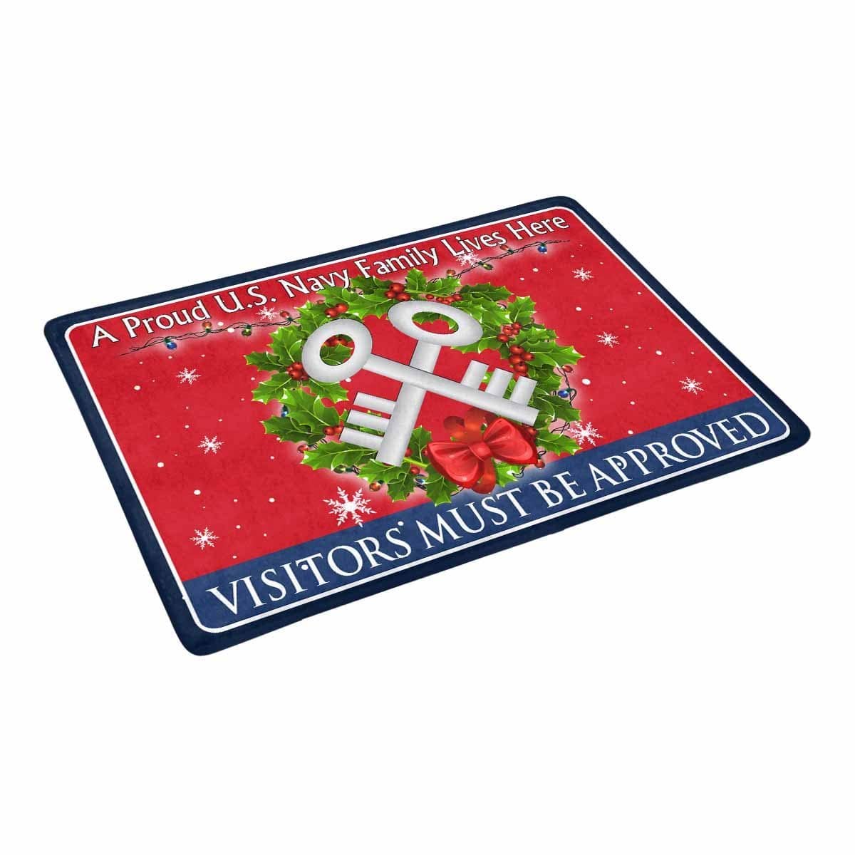 U.S Navy Logistics specialist Navy LS - Visitors must be approved - Christmas Doormat-Doormat-Navy-Rate-Veterans Nation