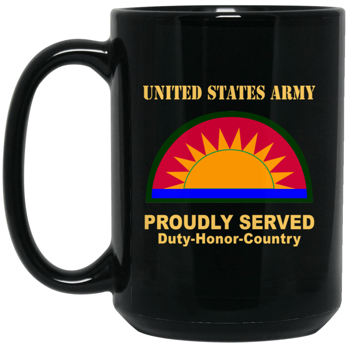 US ARMY 41ST INFANTRY BRIGADE COMBAT TEAM- 11 oz - 15 oz Black Mug-Mug-Army-CSIB-Veterans Nation