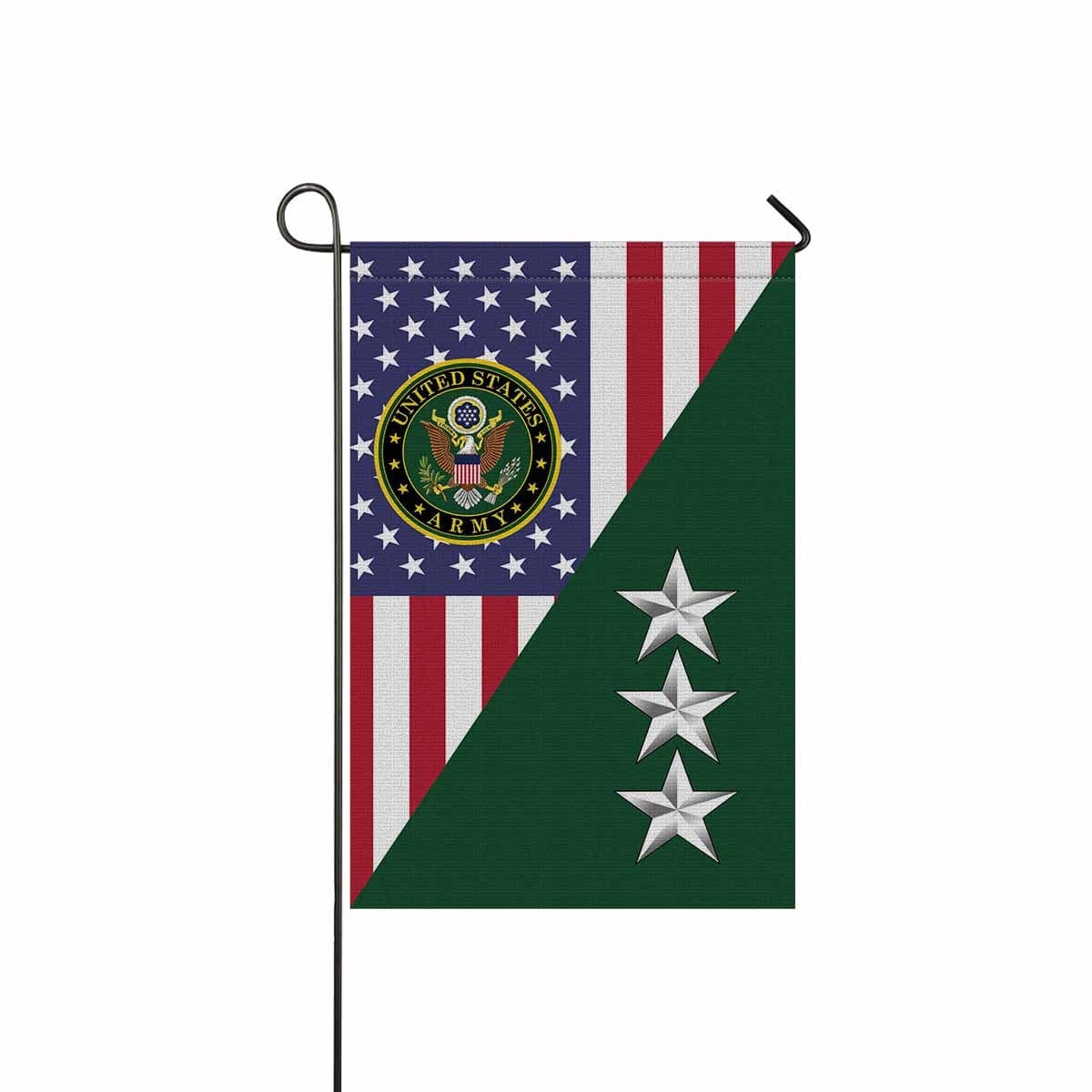 US Army O-9 Lieutenant General O9 LTG General Officer Garden Flag/Yard Flag 12 Inch x 18 Inch Twin-Side Printing-GDFlag-Army-Ranks-Veterans Nation