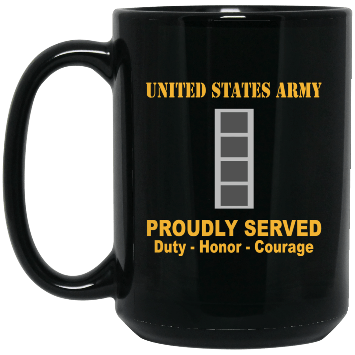 US Army W-4 Chief Warrant Officer 4 W4 CW4 Warrant Officer Ranks Proudly Served Black Mug Black Mug-Mug-Army-Ranks-Veterans Nation